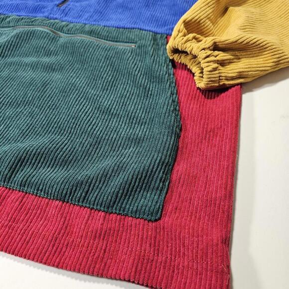 Vintage Corduroy Color Block Half Zip Charm KP Mens Size S (Fits Like Medium) - Picture 9 of 15